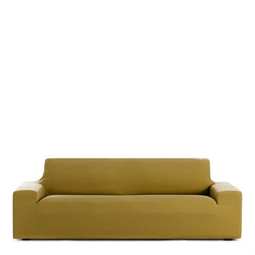 Housse de canapé 4 places extensible moutarde 210  240 cm