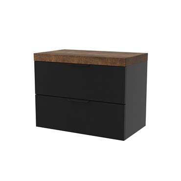 Meuble de salle de bain 80cm Noir PPSM E8 MSV 802T NoiMa