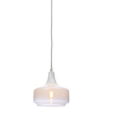 Suspension verre blanc 20x20x21cm