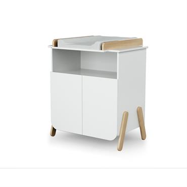 Commode à langer en bois de hêtre Pirate blanc