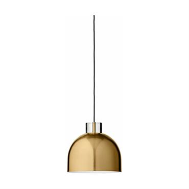 Suspension ronde S verre et or Luceo - Aytm