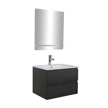 Meuble simple vasque 60cm  Noir 