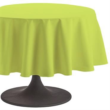 CAMBRAI - Nappe en coton traitée teflon kiwi 235 x 235