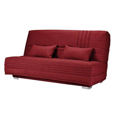 Banquette clic-clac avec matelas de 17 cm griotte