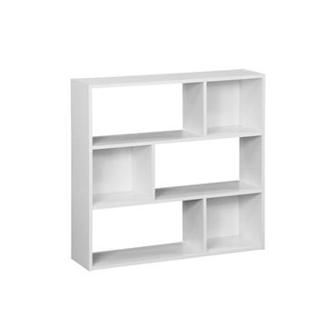 Etagère bibliothèque blanche 3 étagères 6