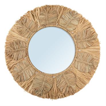 Miroir en raphia naturel D60