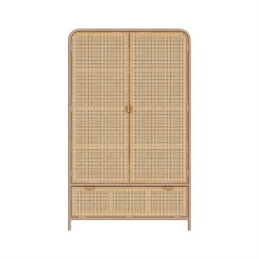 Armoire en bois massif de pin et de teck