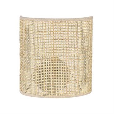 Lampe murale rotin naturel