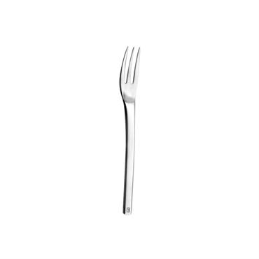 Set de 6 fourchettes à gâteau de la collection Neuvième Art. Acier inox 18/10 et finition miroir.Développé en partenariat avec le Chef étoilé du ''Neuvième art'', restaurant gastronomique lyonnais, ce ...