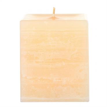Bougie de cire de parraffine de forme carrée. Une mèche en coton primée donne une flamme de belle qualité, faciile ... Domozoom