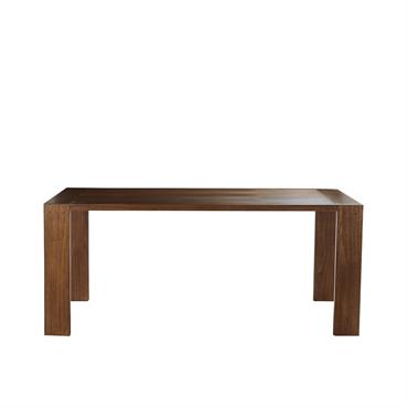Table en mindi massif finition noyer 8 pers