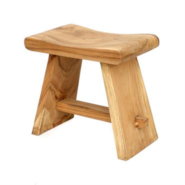 Tabouret en bois de suar naturel