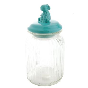 Bonbonnière décorative en porcelaine bleue H21