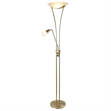 Lampadaire en Métal Doré
