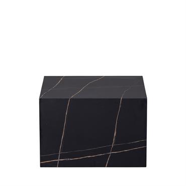 Table basse effet marbre H40xL60cm - Noir
