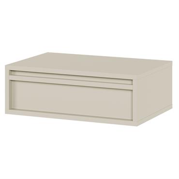 Table de chevet suspendue avec tiroir grège 50x34 cm