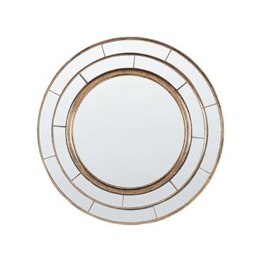Miroir en matériaux synthétiques doré 40x40
