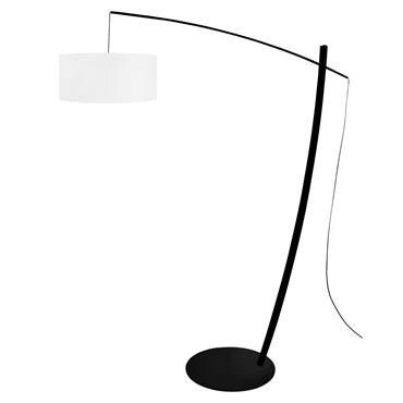 Lampadaire métal noir et blanc