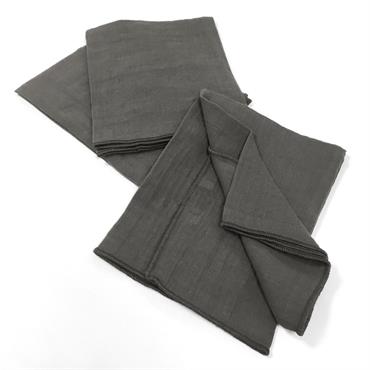 Lot de 3 serviettes gaze de coton uni 40x40 cm