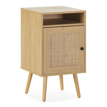 Table de chevet 1 porte couleur chêne