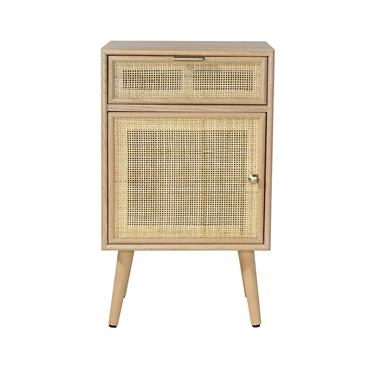 Table de chevet avec cannage