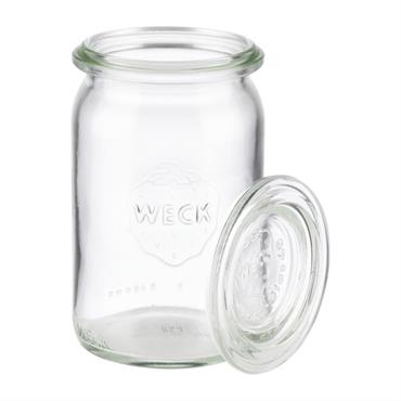 Bocaux en verre cylindriques avec couvercle weck 145ml lot de 12 aps