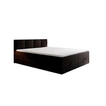 Lit adulte ROYAL 180x200 avec matelas ressorts intégré, rangement et surmatelas en tissu velours. Lit adulte rembourré Royal avec rangement est un modèle au caractère royal. Une chambre de style ...
