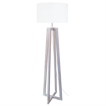 Lampadaire bois blanc