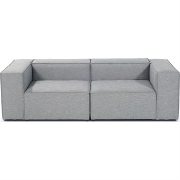 Canapé modulable 3 places en tissu gris