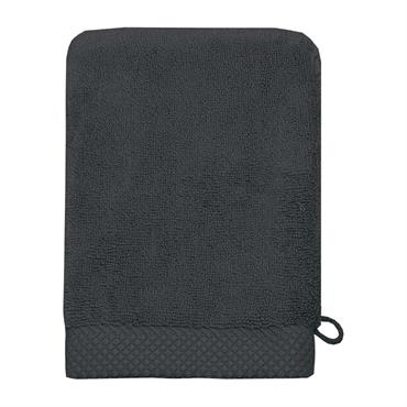 Gant de toilette en coton anthracite 16X21 cm cm