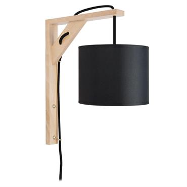 Applique bois naturel et noir