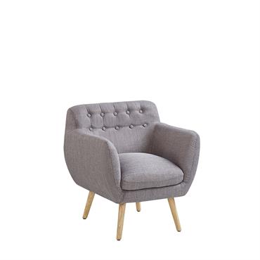 Fauteuil tissu gris clair