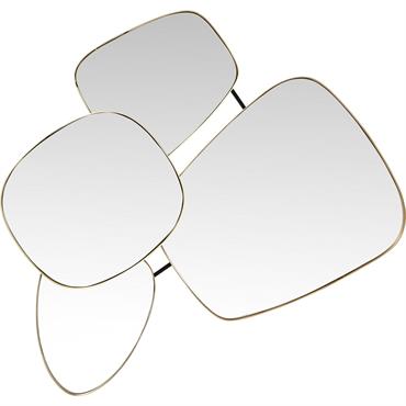 Miroir en acier doré 130x110
