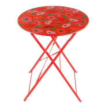 Table pliante  rouge acier 60 x 0 x 71 cm