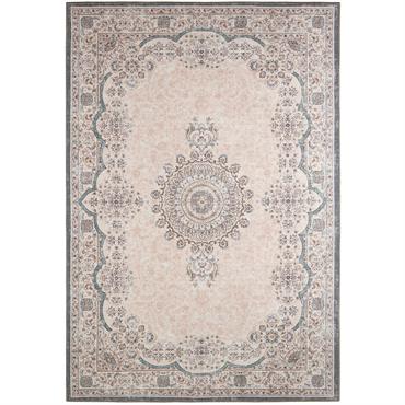 Tapis vintage motif orient effet usé rose pastel – 120x170