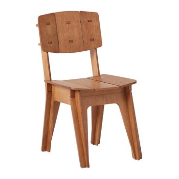 Chaise Design en Bois Structure Assemblée en Tenons et Mortaises