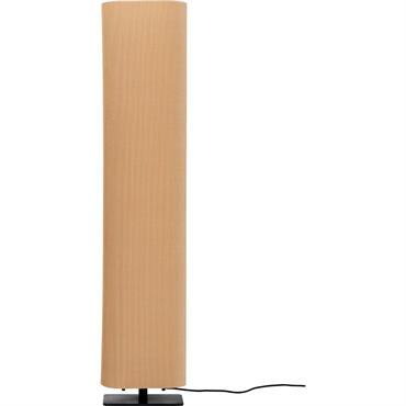Lampadaire en coton et polyester beige côtelé