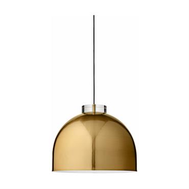 Suspension ronde L verre et or Luceo - Aytm
