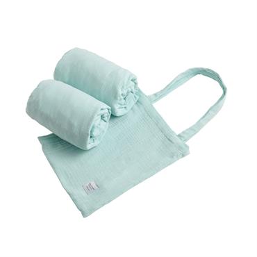 Lot 2 draps housse pour lit évolutif bébé en coton