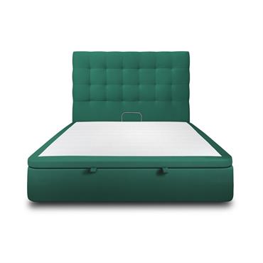 Le lit Coffre Prestige avec sa tete de lit capitonnée est élégant et pratique.Il vous permettra d'optimiser l'espace dans votre chambre. Il est robuste et durable grâce à sa structure ...