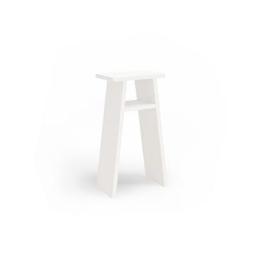 Table de chevet en bois de pin blanche 20x60cm