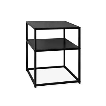 Table de chevet en métal noir