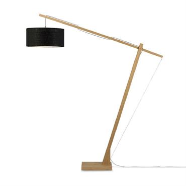 Lampadaire bambou/lin gris H207cm