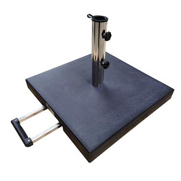 Pied de parasol carré en granite gris