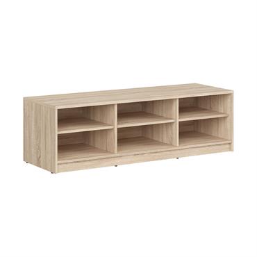Meuble TV 138 cm Ewen BoisFabrication EuropéenneCollection :  EwenMatériaux : Panneaux de particulesCouleur :  Bois façon Chêne SonomaCaractéristiques :  6 nichesPoids et dimensions produit : 32 kg138 ...