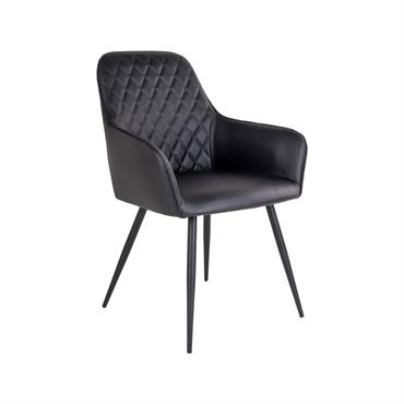 Chaise De Salle À Manger Harbo En Plastique Noir HN1223