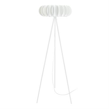 Lampadaire métal blanc d'ivoire