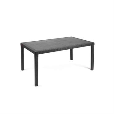 Table d'extérieur anthracite 138x78 cm