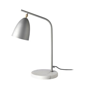 Lampe de table en marbre et acier gris