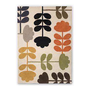 Tapis floral design en laine multicolore 160x230